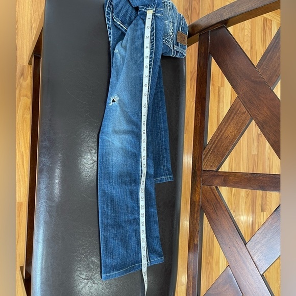 BKE Lexi flare boot jean in a size 26 white stitching western rodeo rocker - Picture 15 of 16